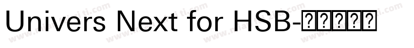 Univers Next for HSB字体转换